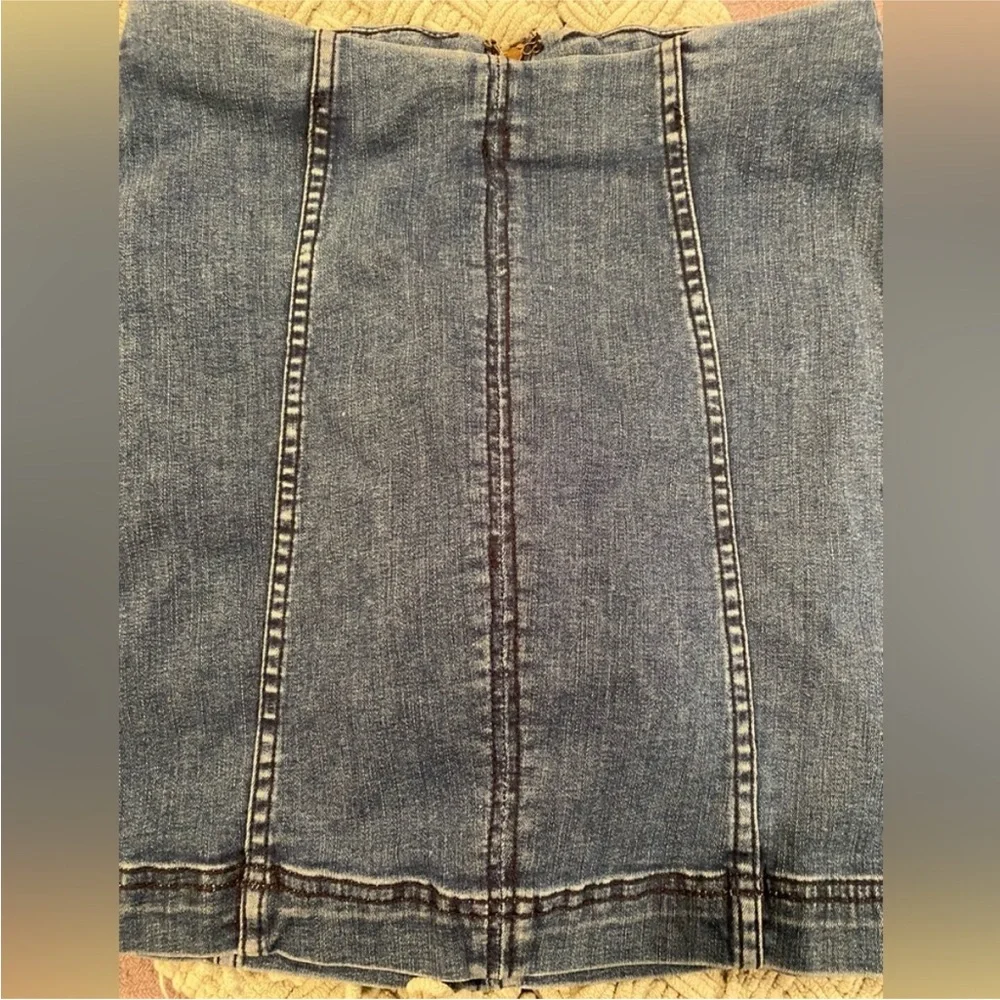 Free People Stretch Denim Mini Skirt Size 6